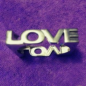 RARE:  LOVE Bracelet ~ Weighted Metal